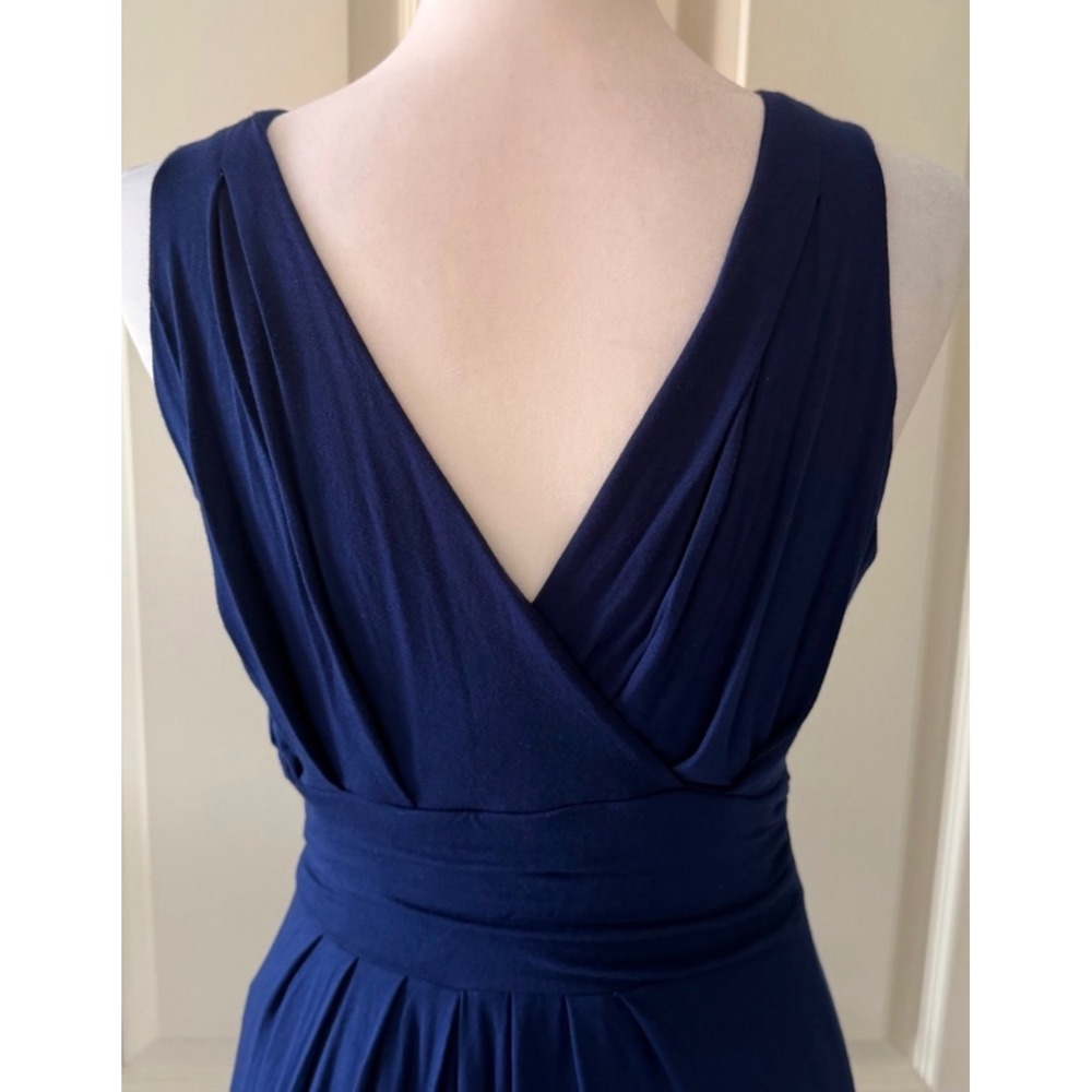 Iman Bright Blue Sleeveless Rouched Maxi Dress NWT Women's Small Summer Long S - Picture 2 of 3